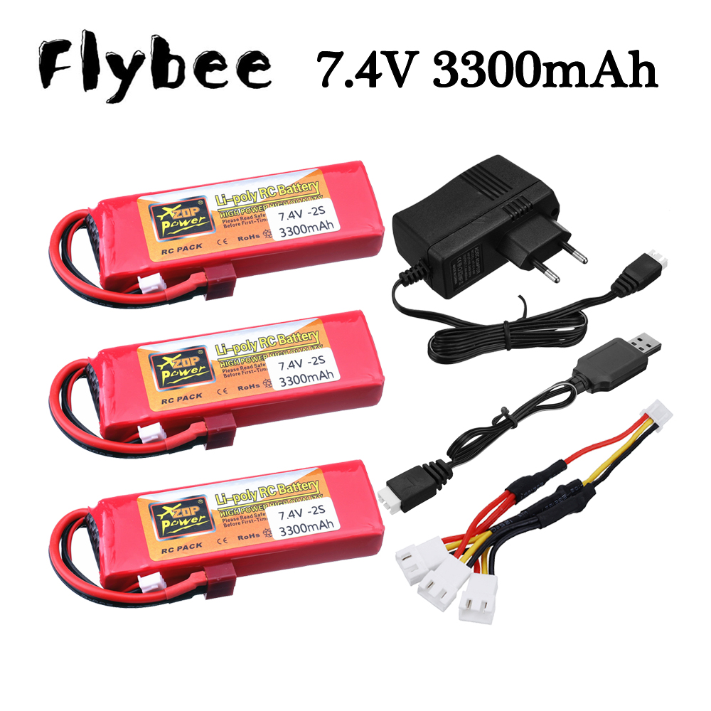 Balance Charger Rc - Wltoys용 2S 7.4V 3300mAh Lipo 배터리