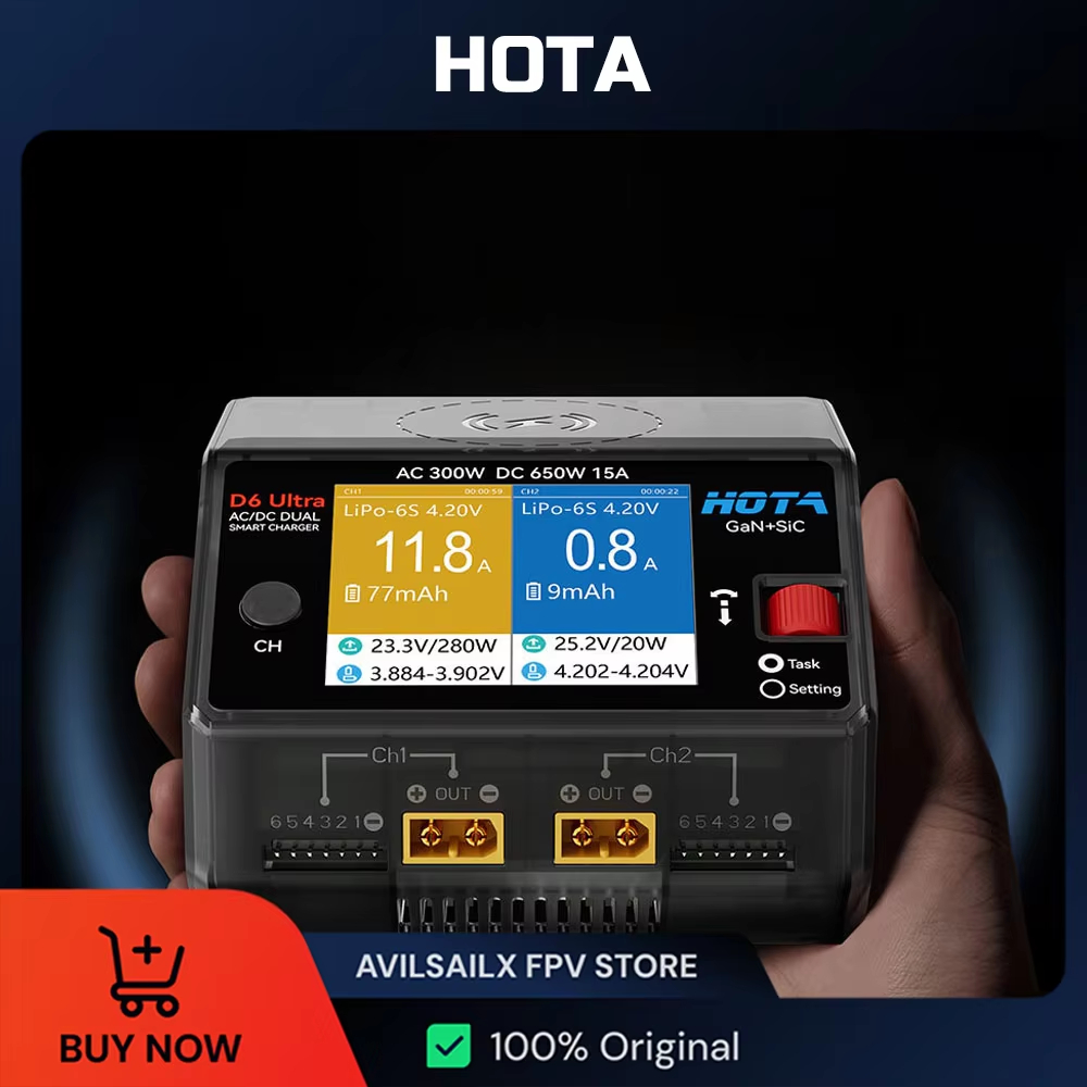 HOTA D6 울트라 GaN+SiC 듀얼 채널 충전기  - Balance Charger Rc 리뷰 및 가격