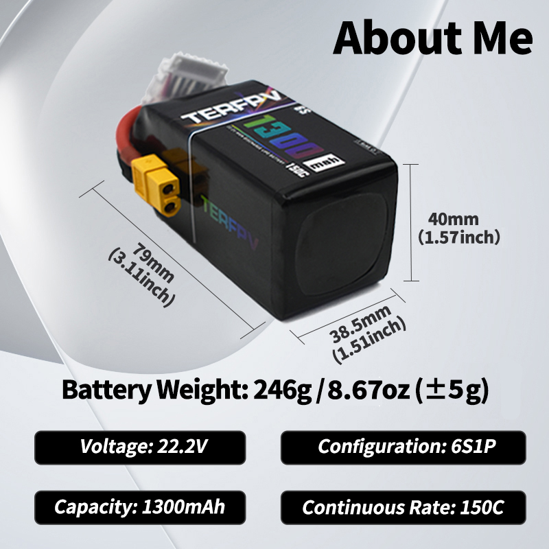 TERFPV Lipo 배터리 6S 22.2V 1300/ - Lipo Battery 6S 리뷰 및 가격