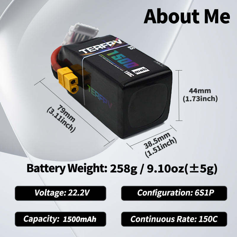 TERFPV Lipo 배터리 6S 22.2V 1300/ - Lipo Battery 6S 리뷰 및 가격