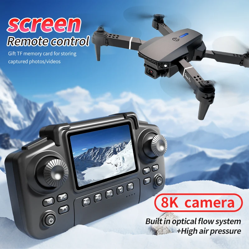 전문가용 E88 PRO 드론, 화면 탑재 8K HD 카 - Brushed Drone Motor 리뷰 및 가격