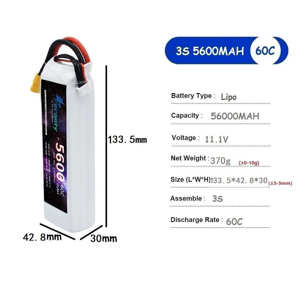 TERANTY 5600mAh 60C 2S 3S 4S 6 - Lipo Battery 6S 리뷰 및 가격