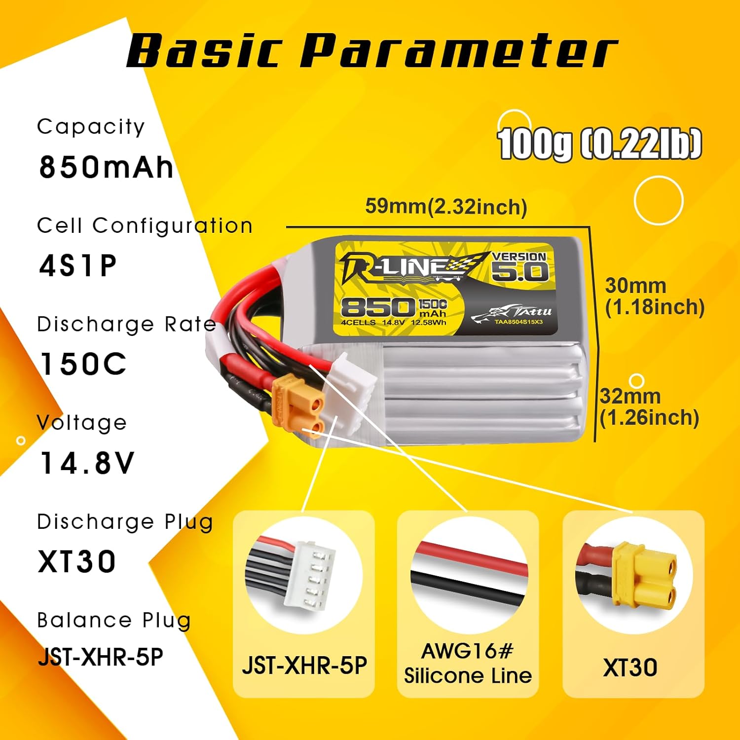 Tattu R-Line 5.0 850mAh 4S 150 - Lipo Battery 4S 리뷰 및 가격