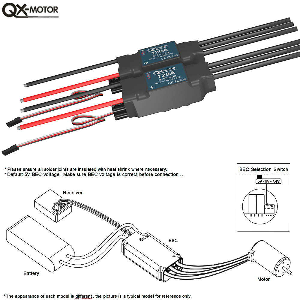 QX-MOTOR 브러시리스 전자 속도 컨트롤러, EDF - Lipo Battery 6S 리뷰 및 가격