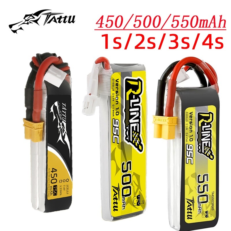 3Pcs 새로운 TATTU 450/500/550mAh  - Lipo Battery 4S 리뷰 및 가격