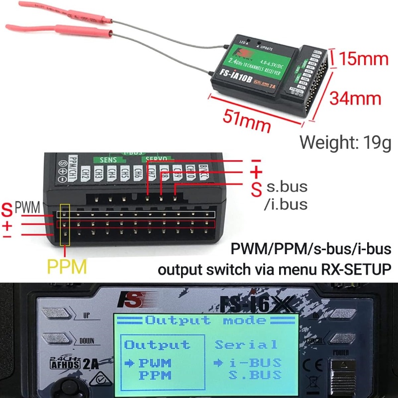 Flysky FS-iA10B 10CH 리시버 2.4GH - Flysky Transmitter 리뷰 및 가격